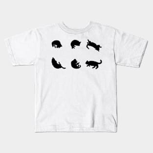 Sleeping Cats(Black Outline) Kids T-Shirt